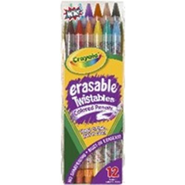 Art Supplies Crayola Erasable Twistable Pencils 12 Pack 7508C